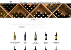 Wine List Page