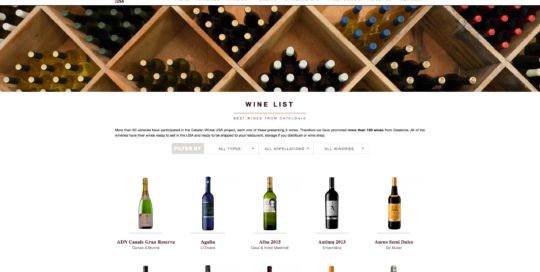 Wine List Page