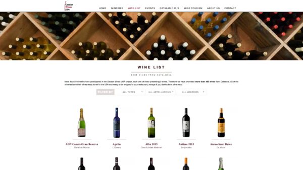 Wine List Page